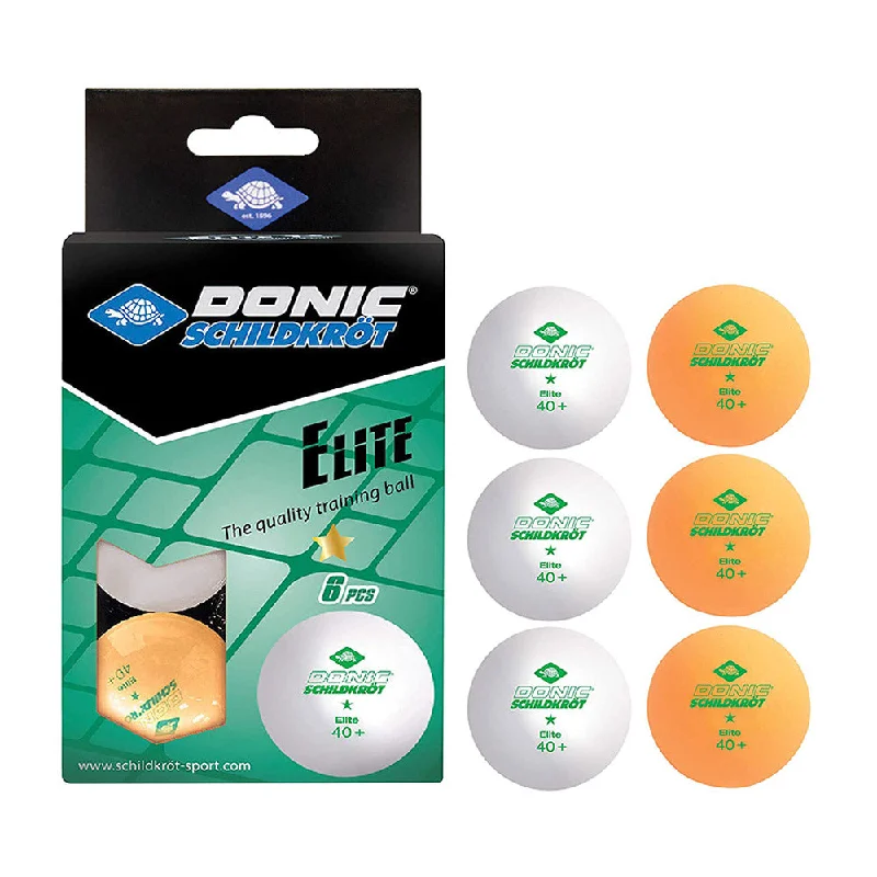 Donic Elite 40+ Table Tennis Balls | 6 Pack