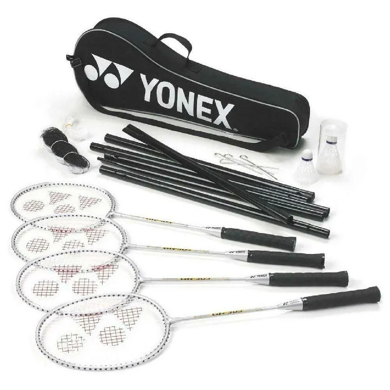 Yonex 4 Racquet Badminton Set With Net & Two Shuttlecocks GR-303S(set)